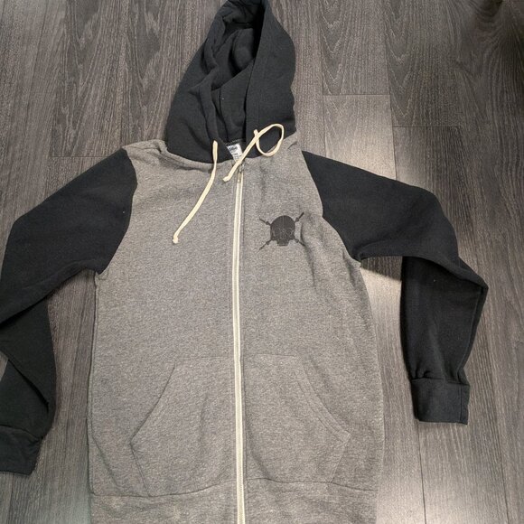Barbells And Ponytails Zip "Skull " Hoodie Sweatshirt Sz M NEW - Picture 2 of 2